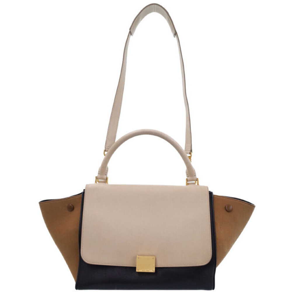 Celine Trapeze Leather 2WAY Handbag Shoulder Bag